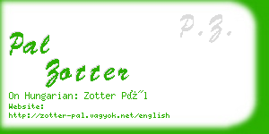 pal zotter business card